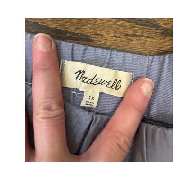 Madewell Shorts Plus Pull-On Size 1X Cotton Viscose Blue 4.5" Inseam Stretch NWT - Picture 6 of 7